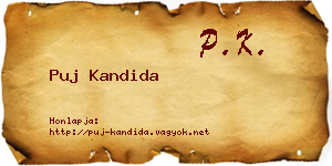 Puj Kandida névjegykártya